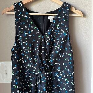 J. CREW Printed Sleeveless V Neck Mini Dress